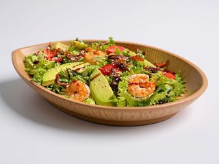 Салат з вяленими томатами, креветками та авокадо (260г)