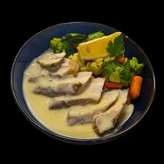 Куряча грудка з бейбі овочами