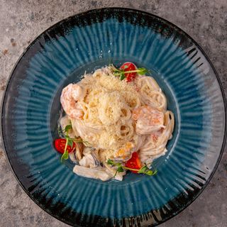 Спагетті з морепродуктами 