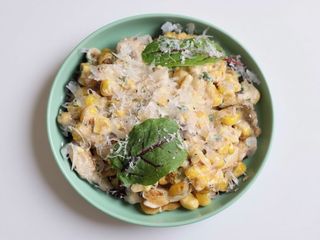 Гарнір з кукурудзи та грибів