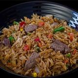 Рис смажений з м'ясом  телятини та овочами  350г