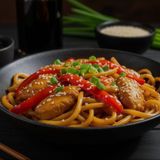 Локшина Удон з м'ясом  курки та овочами 370г.