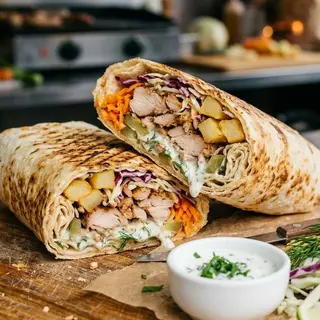Шаурма з подвійним м'ясом курки