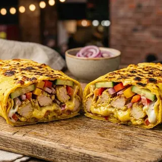 Шаурма в сирному лаваші з овочами (500г)