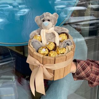 Деревʼяне кашпо з Teddi