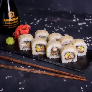 Рол Каліфорнійські з вугрем в кунжуті (200г)