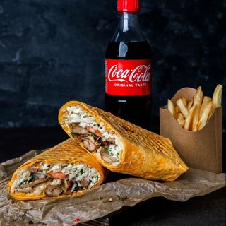 Меню шаурма куряча De Lux 