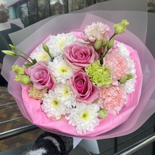 Букет квітів «Рожева хмарка»