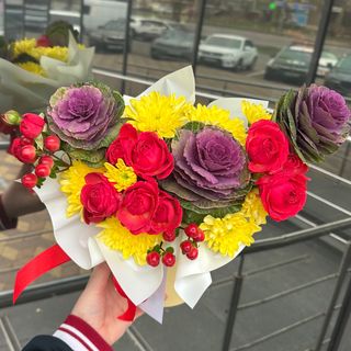 Квіти в коробці «Брассіка»