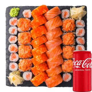 Мегасет 4 лосося (1050/225г)+Coca-cola