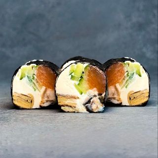 Рол без рису з вугрем та лососем (170г)