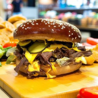 NEW! Бургер з яловичиною та цибулею кріспі