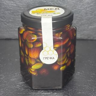 мед з горішками гречаний 229мл