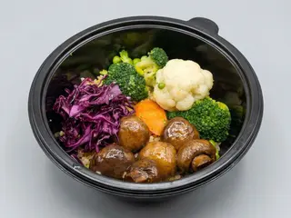 Боул з печерицями ,овочами  та гречкою (ПІСНЕ)