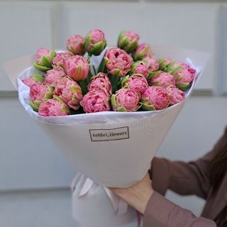 25 тюльпанів Strawberry cream
