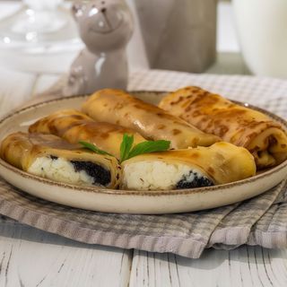 Млинці з сиром та маком (3 шт) 270 г.