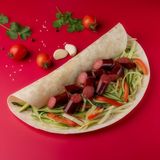 Класичний донер з ковбасками MEGA XXL (580г)