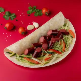 Класичний донер з ковбасками MEGA XXL (580г)