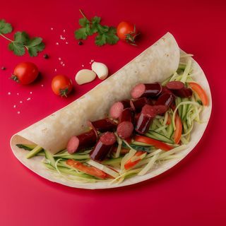 Класичний донер з ковбасками MEGA XXL (580г)