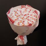 Букет з солодощів прованс у рожевому пакуванні