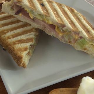 Сандвіч з качкою та соусом із журавлини