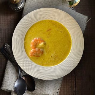 Сирний суп з орзо та креветками (350 мл)