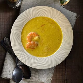 Сирний суп з орзо та креветками (500 мл)