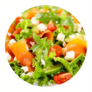 Салат с соленим лососем та сиром Фета стандарт (320г)