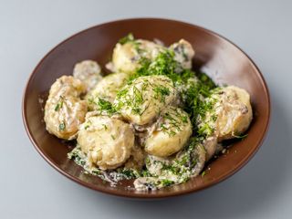 Галушки з мясом