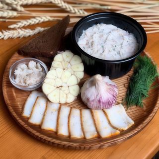 Сало перемелине з часником (250г)