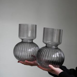 Ваза скляна Bottle grey