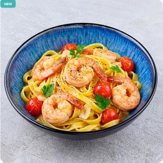 Паста з креветками в часниковій олії (300г)