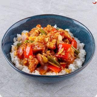 Курка із рисом у кисло-солодкому соусі (300г)