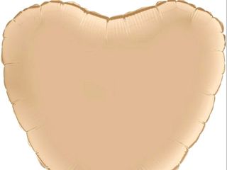Кулька фольгована "Серце" беж