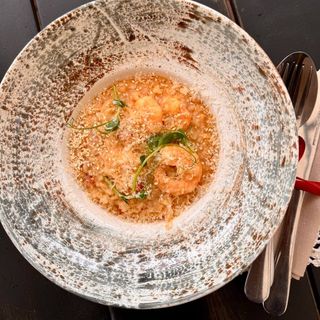 Ризото з креветкою та соусом Том ям