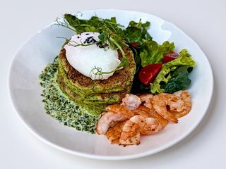 Оладки із цукіні з креветками (310g)