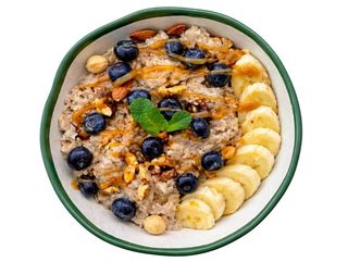 Каша вівсяна з фруктами і горіхами (370г)