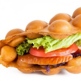 Вафля з куркою гриль та овочами