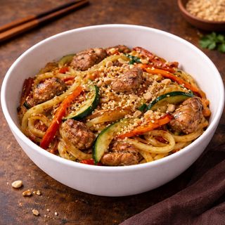 Удон зі свининою та овочами (390г)