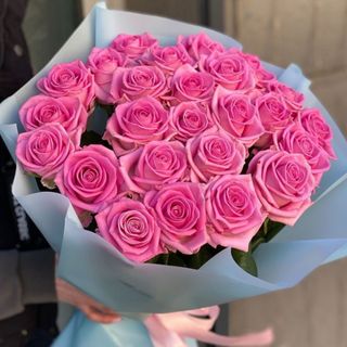 Букет 25 троянд Аква