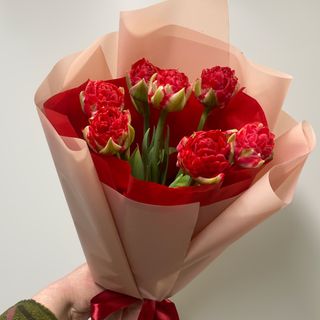 Букет піоновидних тюльпанів №60 (7шт)
