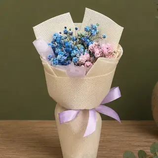 Міні букет з гіпсофіли 15см