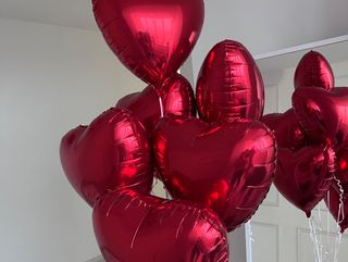 5 фольгованих сердець