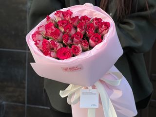 Букет 38 Рожева троянда Crossfire 25 шт