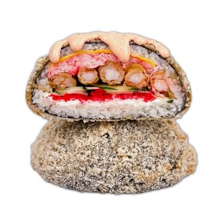 Суші бургер з креветкою та мясом краба