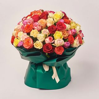 Букет з 51-і троянди мікс різних сортів троянд