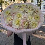 Букет з жоржин та танацетуму