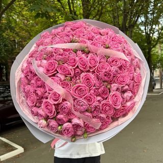 XXXL преміум букет з міксу рожевих троянд