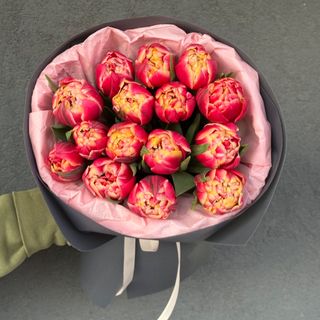 Букет з 15 тюльпанів «Колумбус»