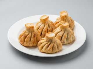 Хінкалі смажені із зеленню та мʼясом(75г)